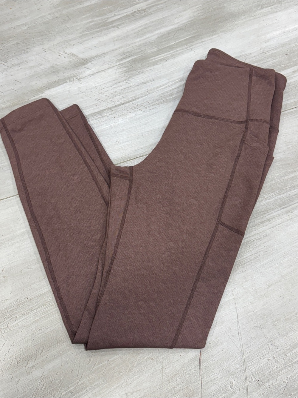Mondetta Performance Luxury Brown Seam-Detail Leggings Size Small